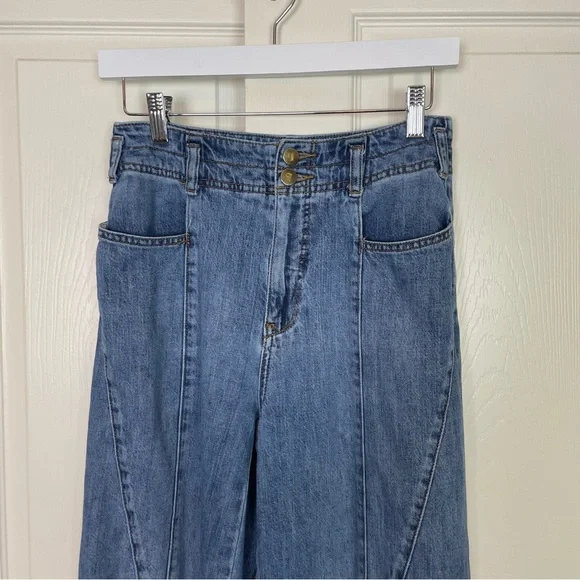 Anthropologie Pilcro Seamed High Rise Wide Leg Jeans Sz 26 - Picture 4 of 12